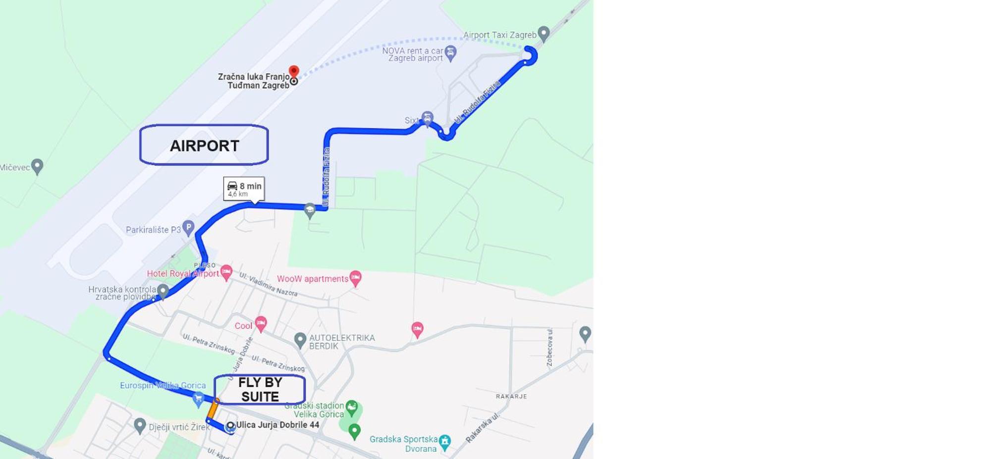 Fly By Suite - Zagreb Airport - 0-24H Self Check In&Out - Parking On Site 大戈里察 外观 照片