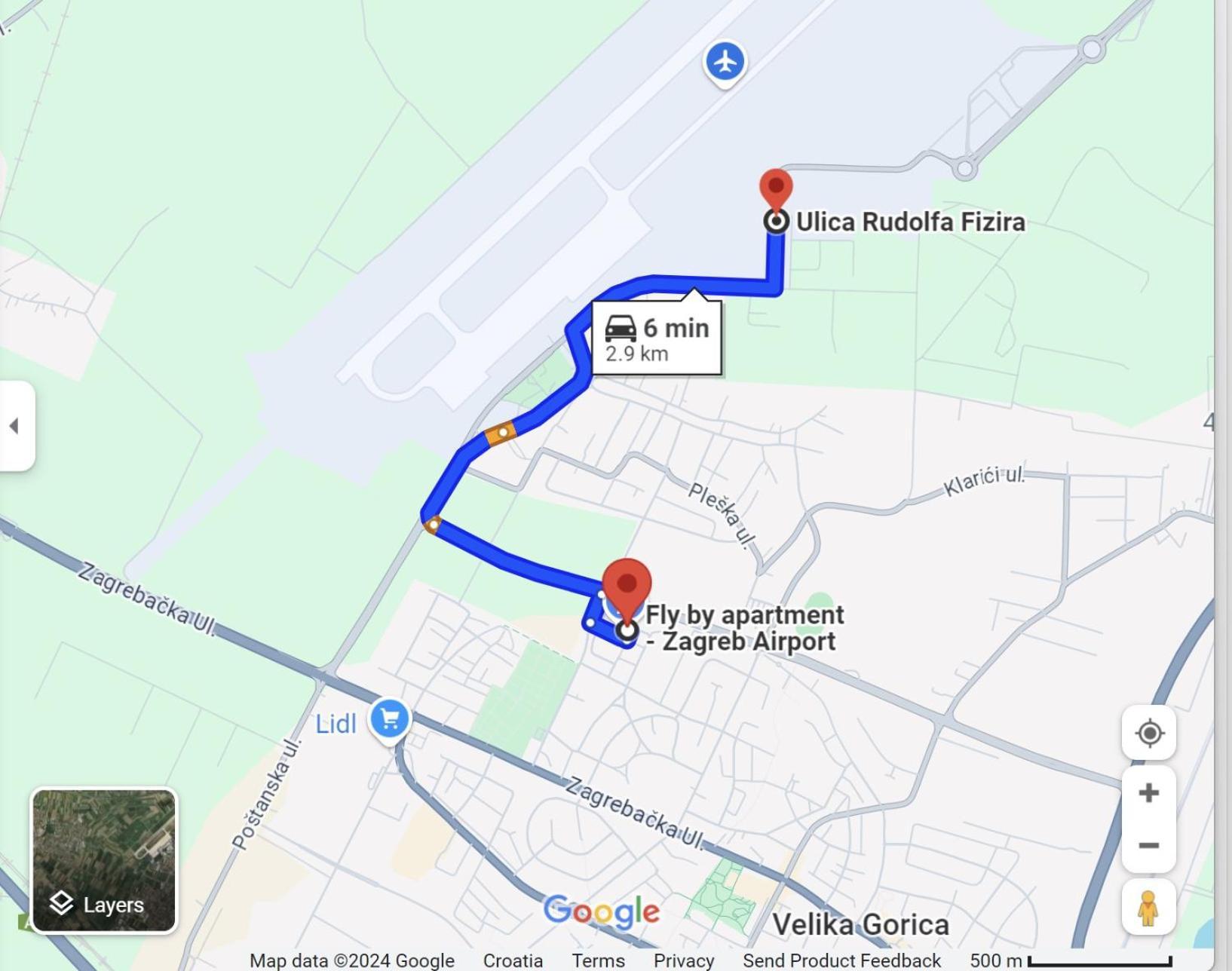 Fly By Suite - Zagreb Airport - 0-24H Self Check In&Out - Parking On Site 大戈里察 外观 照片